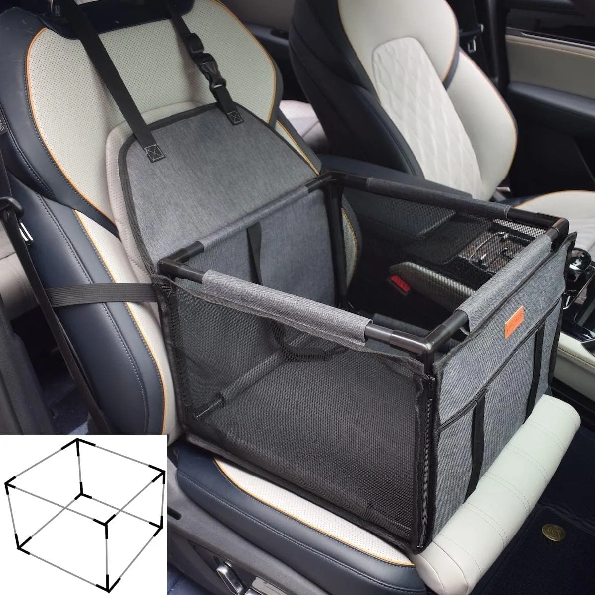 GoBuyer Waterproof Pet Dog Car Seat Booster Carrier Box and Basket with Seat