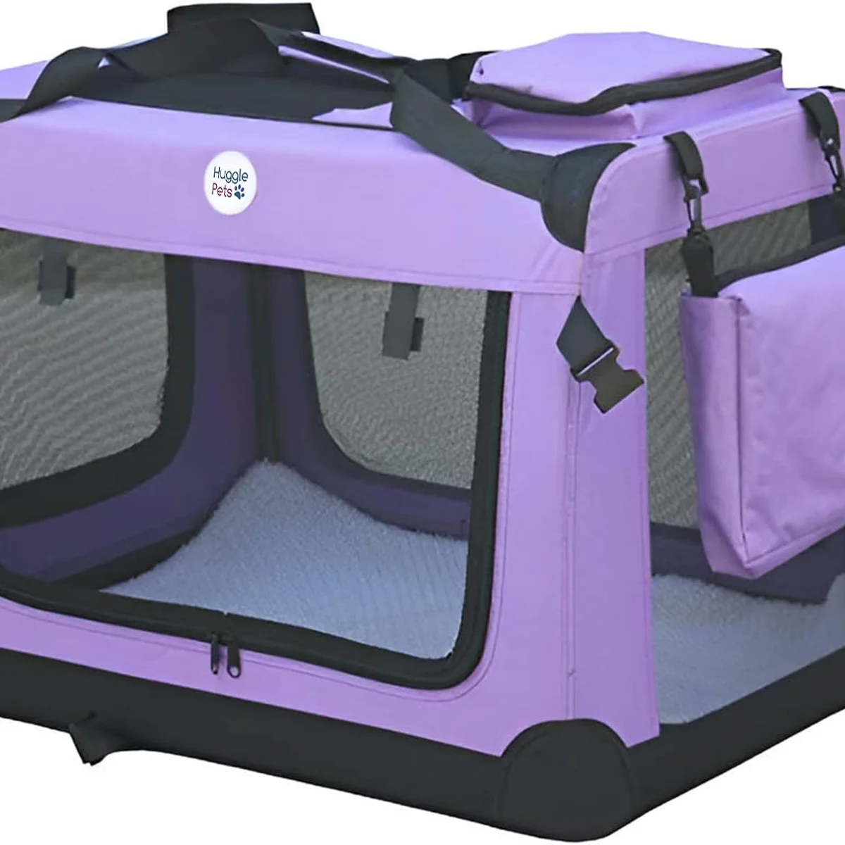 HugglePets Foldable Fabric Pet Crate Carrier