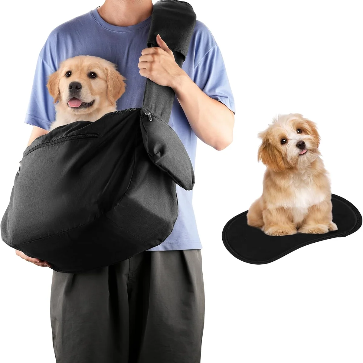 ISFORU Dog Sling Carrier, Pet Sling Bag for Medium Dogs