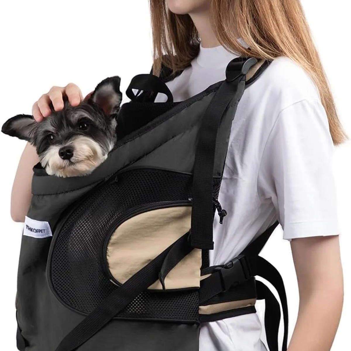 THKOFPET Dog Carrier Backpack, Dog Carry Bag for Small, Medium Dogs and Cats