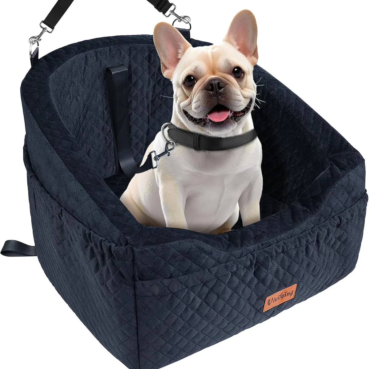 Vivifying Dog Car Seat, Memory Foam Dog Booster Seat for Small Up to 10KG