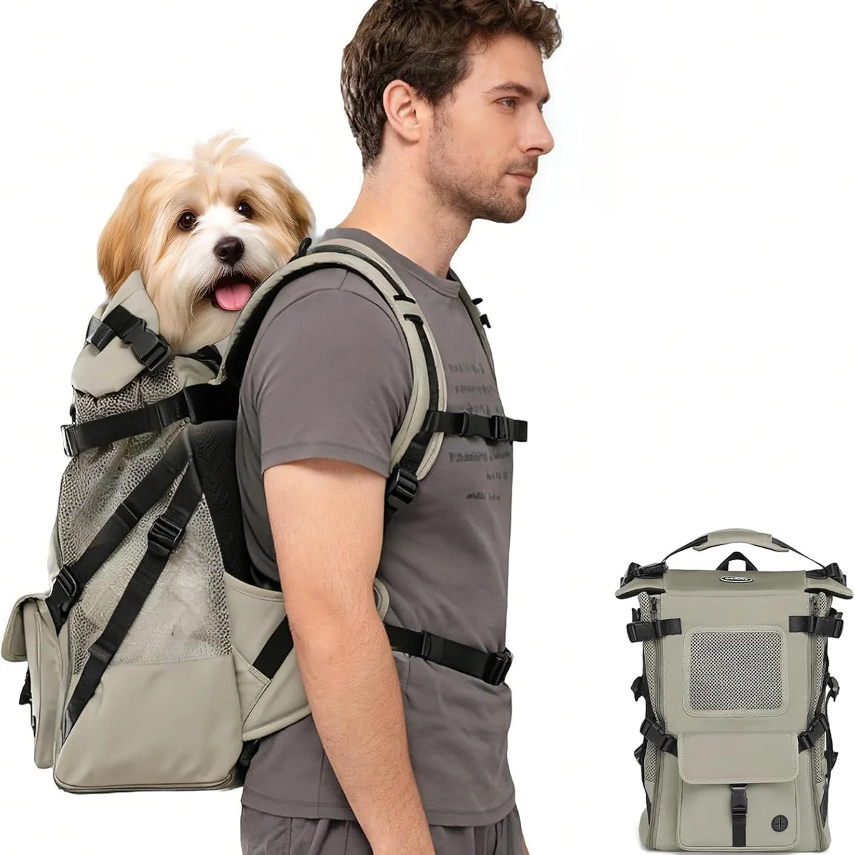Wakytu Dog Backpack Carrier for Medium Dogs